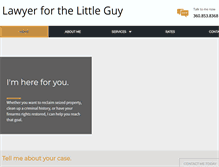 Tablet Screenshot of lawyerforthelittleguy.com